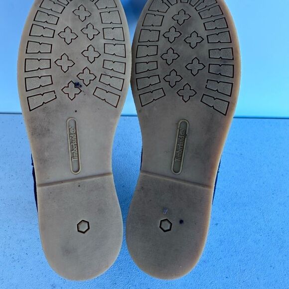 Timberland 6.5 Women's Navy Blue Suede Round Toe Paxton Hill Ankle Boots - Picture 7 of 8